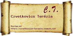 Czvetkovics Terézia névjegykártya