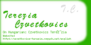 terezia czvetkovics business card